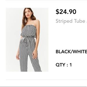 Striped jumpsuit